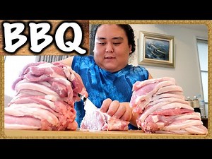 [Sumo feal] Sumo wrestler’s barbecue, steak, and scallops/ japan