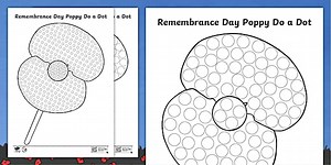 Remembrance Day Poppy Do a Dot Activity