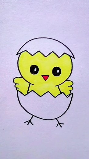 Draw a Baby Chicken Step by Step Tutorial