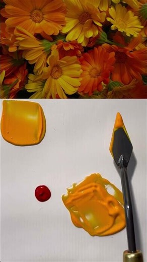 Red+yellow | Colour mixing | Shades of yellow | colour palette #palette #shadesofyellow #colormixing