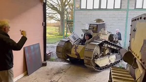Part 2 of The Weald Foundation Renault FT out of the garage. This video shows the vehicle being parked after its short run. #tanks #military #history #panzer #worldwar #worldoftanks #warthunder | The Weald Foundation