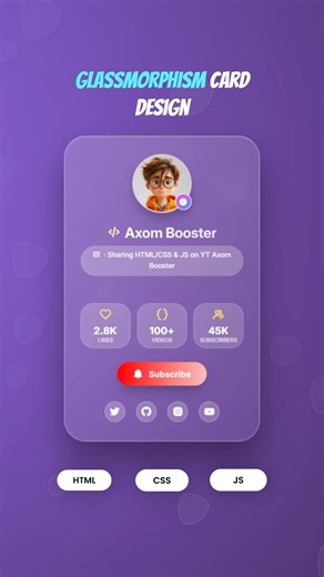 Card Design using html css and js #shorts #youtubeshorts #viralshorts #coding