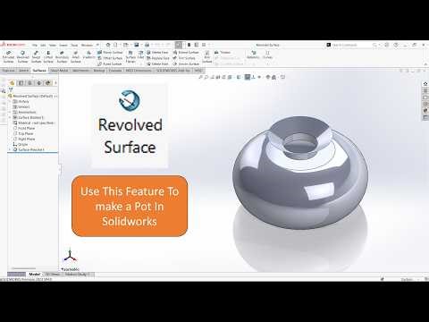 Surfaces Tutorial - Revolved Surface In Solidworks