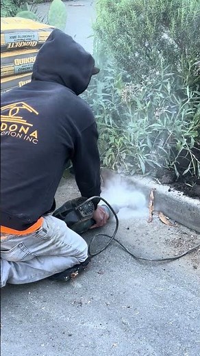 Coring through curb for sidewalk drainage in Berkeley ca.