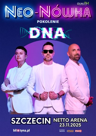 🎭 Neo-Nówka z nowym programem “Pokolenie DNA” w Szczecinie. Gotowi na wieczór pełen śmiechu i trafnych obserwacji o polskiej rzeczywistości? 😄 📅 23 listopada 2025 (niedziela) 🕓 Godz. 18.00 📍 Netto Arena Szczecin. | Biletyna - kabarety