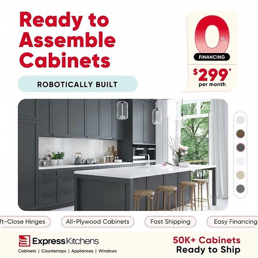 Thoughtfully Designed, Built to Last: Express Kitchens RTA Line #kitchen
