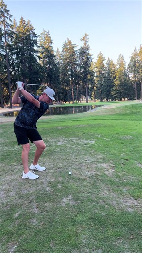 Par 3 at Lake Spanaway WA #par3challenge #golf #almostholeinone #golfswing