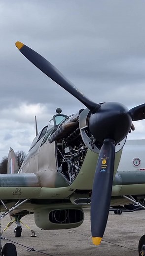 82K views · 1.8K reactions | It’s almost time for the newly painted Hurricane, LF363 to return to BBMF and doesn’t she sound incredible ❤️ #hurricane #merlin #engine #start #aircraft #engineering #engineer #aviation #avgeek | Battle of Britain Memorial Flight (Official) | Facebook
