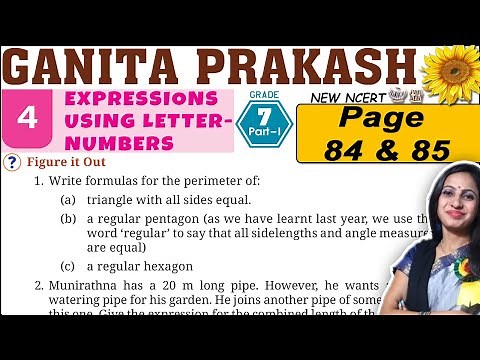 Class 7 Maths Ganita Prakash Solutions | Chapter 4 Expressions using letter numbers | Page 84 & 85