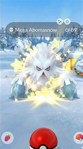 Oh! Got Mega Abomasnow without raid! #shorts #mega #catch #spawn #ultragoo #evolve #event #snow
