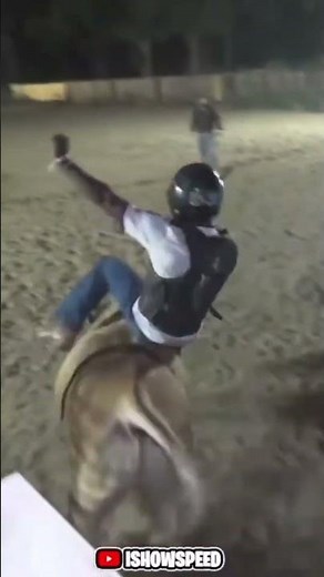 IShowSpeed’s First Time Bull Riding Went TERRIBLY Wrong 💀😂 #speed #fail