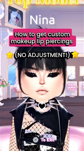 ✨️ HOW TO GET LIP PIERCINGS IN DTI! (Custom Makeup) #dresstoimpress #dti #dtiroblox #roblox