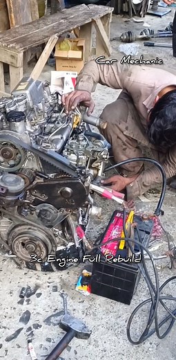 3c Engine Rebuild Starting Test. #mechanic #suzuki #trending #toyota #honda #autorepair #engine #engineeringlife #piston #overhaul #car #fypシ゚ #mehran #AutoRepair #usa_tiktok #cars #fbreels #mechaniclife | Car Mechanic