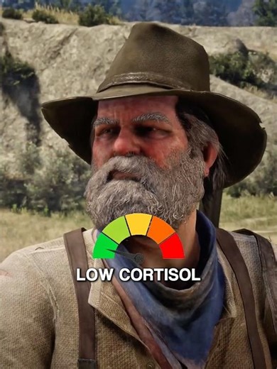 High Vs Low Cortisol In RDR2 || #shorts #rdr2 #reddeadredemption2