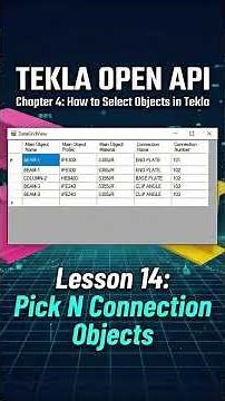 TEKLA OPEN API #teklastructures #autocad #teklaopenapi #teklaapi
