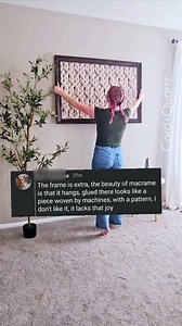 6.9K views · 66 reactions | I would like to respectfully disagree 路‍♀️ While I understand your love for the 'free spirit' look of macrame, my macrame just wanted to feel fancy  Who knew wall art could be so controversial  What do you think? | Cord + Quartz | Facebook