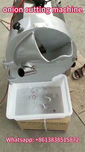 Onion Cutting Machine Working Video | High Efficiency Commercial Onion Processing Machine