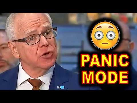 Tim Walz PANICS Over TOUGH Question TODAY and TALKS Out Both Sides of Mouth.....