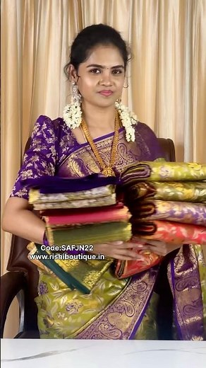 Pick any bridal Kanchipuram inspired semi silk sarees at Rs.1450 only . WhatsApp 9994658802