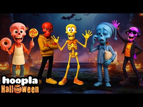 Color Skeleton Finger Family Song | Halloween Songs For Kids | Hoopla Halloween