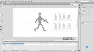 Flash 人物行走动画-骨骼工具