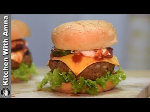 KFC Style Beef Burger Recipe - Special Burger Recipe by Kitchen With Amna