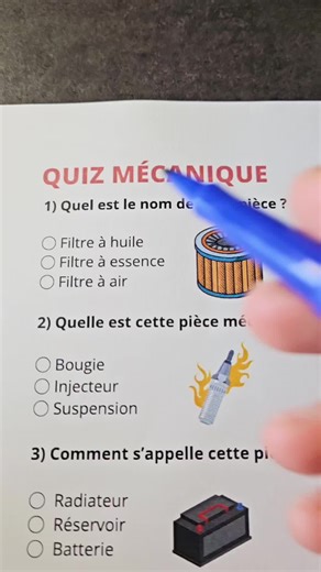 Quiz de Mécanique: Testez vos connaissances en culture générale