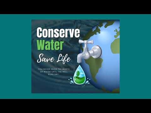 WATER CONSERVATION AND PROTECTION ll Making Poster in CANVA