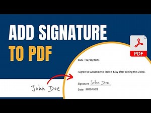 How To Add Signature To PDF | Sign PDF Easily