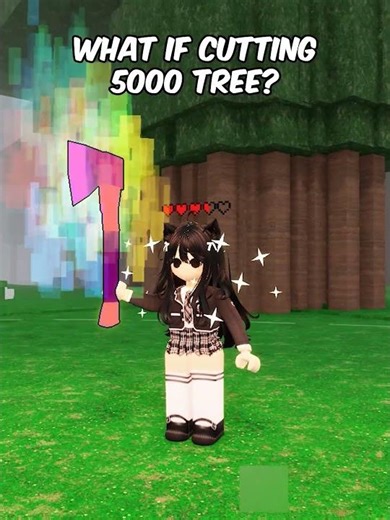 What if I cutting 5000 trees?💀😱 #99nightintheforest #roblox