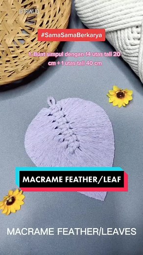 DIY Macrame Feather/Leaf Tutorial