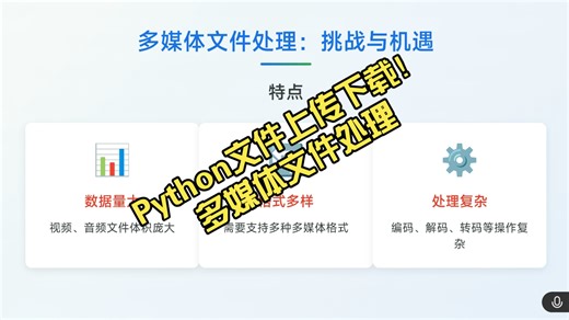 第141集Python文件上传下载！多媒体文件处理