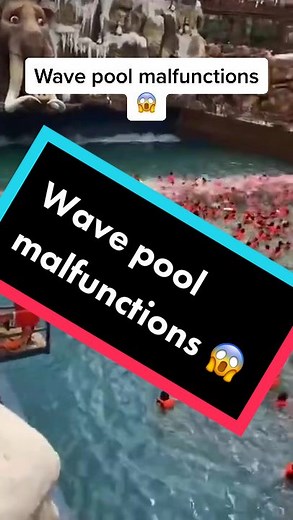 Wave pool Malfunctions at busy waterpark! #waterpark #wavepool #malfunction #busy #waves #fyp #foryou #viral