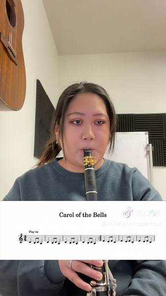 super repetitive but fun to play #carolofthebells #christmas #fyp #foryou #clarinet #cover #band #musiciansoftiktok #musician