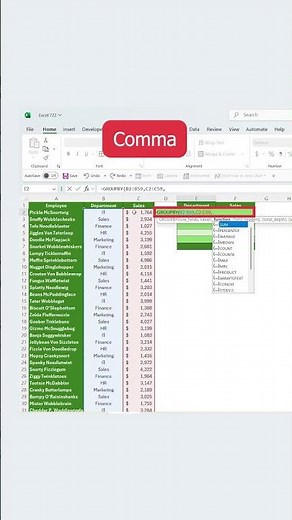 Group Data with =GROUPBY in Excel