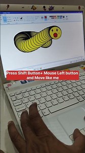 MS Paint Moving Snake Trick | Cool Computer Animation Hack 🐍