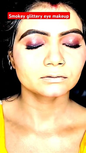 smokey glittery eye makeup 😱😱#shorts#eye makeup#viral