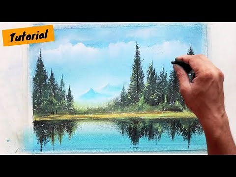 Painting a realistic landscape by soft pastels | A real time art tutorial for students