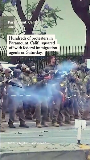 Immigration Agents Clash With Protesters in Los Angeles County