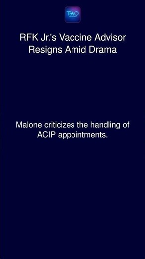 RFK Jr.'s Vaccine Advisor Resigns Amid Drama
