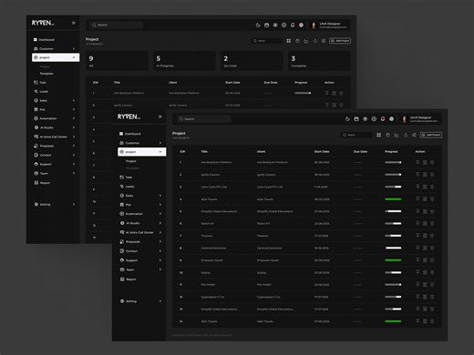Ryven — Client & Project Management Web App