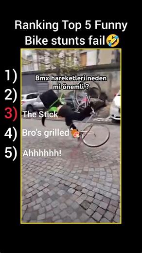 RANKING TOP-5 FUNNY BIKE STUNTS FAIL😂 #shorts