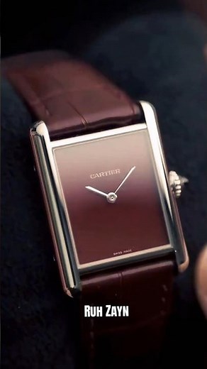 Luxury Brown Dial Leather Watch🤎 Elegant Cartier Style Timepiece for Men & Women