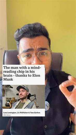 Imran Banani | This guy has a chip in his brain 🧠 A human is using a brain chip for over 8 hours every day. Not as an experiment, but as part of his... | Instagram