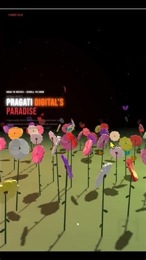 Your Browser Can Do THIS? 3D Flower Field Simulation #3dwebsite #webtech #mindblown