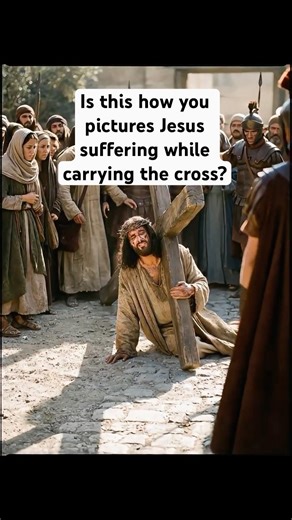 How do you picture Jesus's suffering while carrying the cross? #jesus #simon #cross #passion
