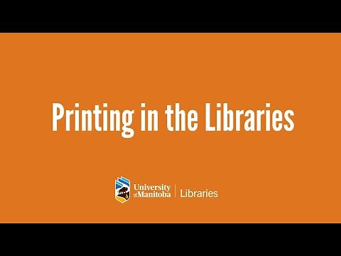 Printing in the Libraries