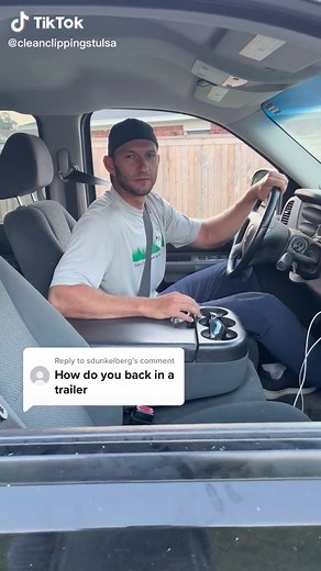 Reply to @sdunkelberg How to back in a trailer #lawntok