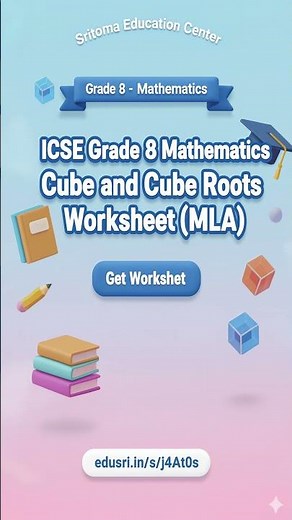 Cube and Cube Roots Worksheet for ICSE Class 8 | Score High in Maths!