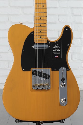 Fender American Professional Classic Telecaster Electric Guitar - Butterscotch Blonde
